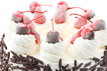 ice-cream cake isolated on white background