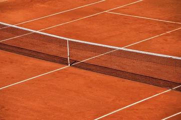 Foto op Canvas Terrain de tennis et balle jaune  © Alexi Tauzin