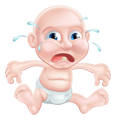 Teething cartoon baby