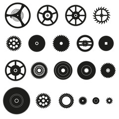 various cogwheels parts of watch movement eps10 - 76425482