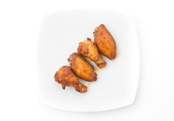 Chicken wings with barbeque sauce