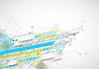Abstract background with various technological elements