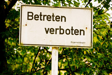 Fototapeta premium Betreten verboten
