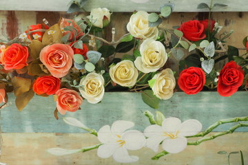 Obraz na płótnie Canvas Wedding bouquet in wedding day vintage color tone