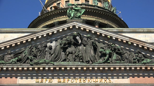 St. isaac's cathedral in St. Petersburg. 4K.