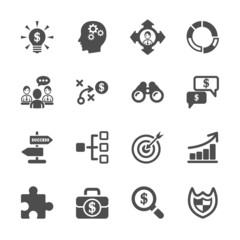 business strategy icon set, vector eps10