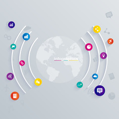 Abstract digital illustration Infographic.