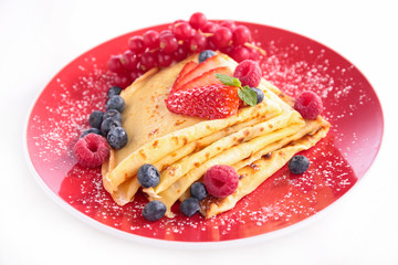 crepe and strawberry