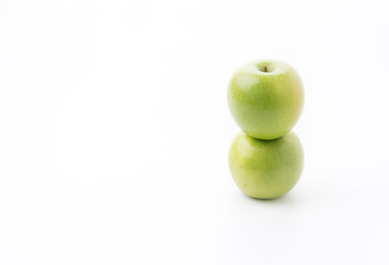 Green apple, isolated on white background