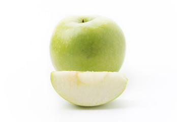 Green apple, isolated on white background