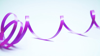 Purple fabric ribbon in vintage processing