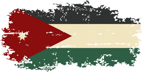 Jordan grunge flag. Vector illustration.