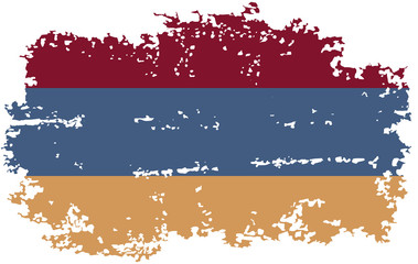 Armenian grunge flag. Vector illustration