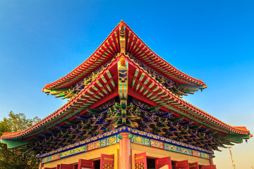 Naklejka premium The Chinese temple roof