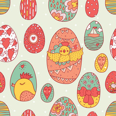 Happy Easter. Seamless pattern.