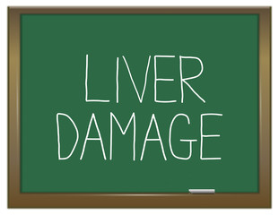 Liver damage concept.