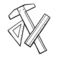 ruler and T-square