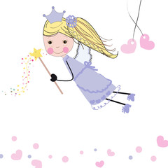 Love fairy valentine greeting card