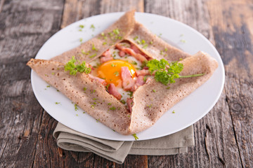 buckwheat crepe and egg
