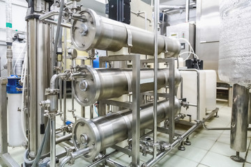 Pipes on pharmaceutical industry or chemical plant
