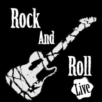 Rock guitar poster