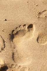 Footprint on the beach