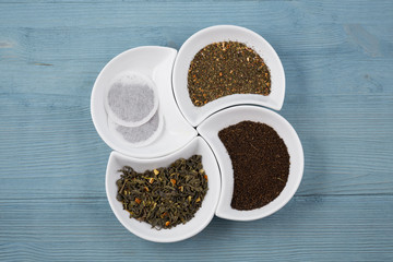 Various types of tea