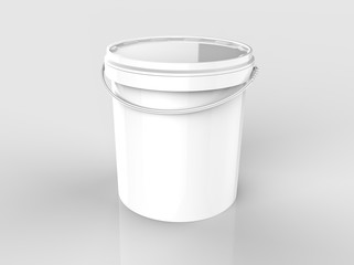 Paint Bucket White Plastic - 76431430