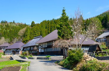 Landscape of Aoni in Hakuba village, Nagano, Japan