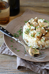 Risotto with mushrooms