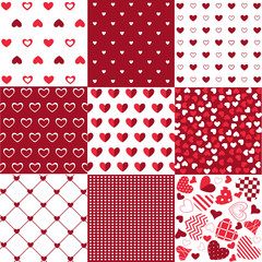 Seamless patterns Valentine's Day