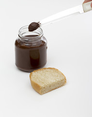 sandwich on the white background