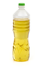 sunflower oil on the white background