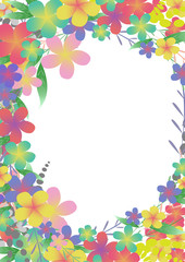 Vector Flower bouquet greeting card background