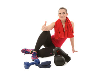 hübsche Sportlerin