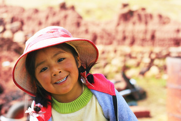 Aymara girl smiling