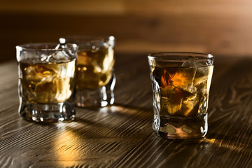 whiskey and natural ice