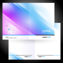 catalog booklet folder brochure colorful design vector gradient