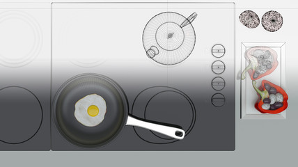 Mockup Ortogonale Cucina Fornelli