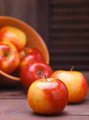 red ripe apples
