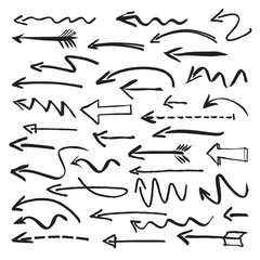 Collection of black vector arrows