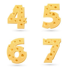 Set of cheese numbers.