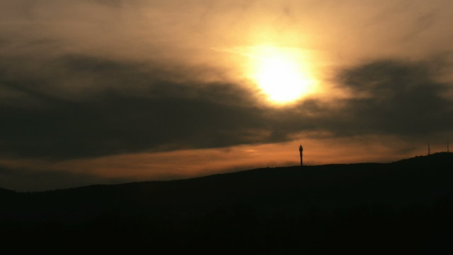 Dramatic sky with beautiful sunset timelapse footage