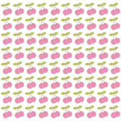 pink cherry pattern background vector
