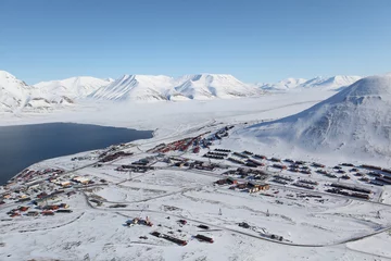 Crédence de cuisine en verre imprimé Arctique Longyearbyen