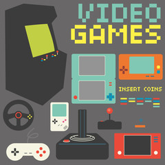 Video Games Icon Set