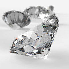 Diamonds 3d in composition