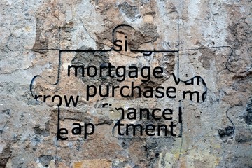 Mortgage puzzle concept