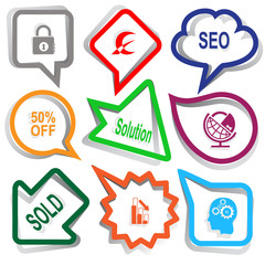 closed lock, monetary sign, seo, 50% OFF, solution, globe and lo