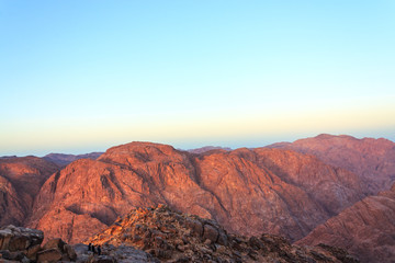 Fototapeta na wymiar Sinai mountains in the morning horizontal